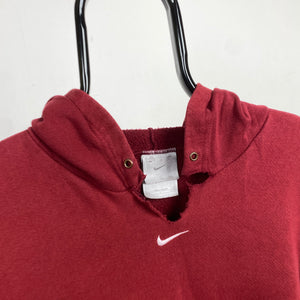 00s Nike Centre Swoosh Hoodie Red Large