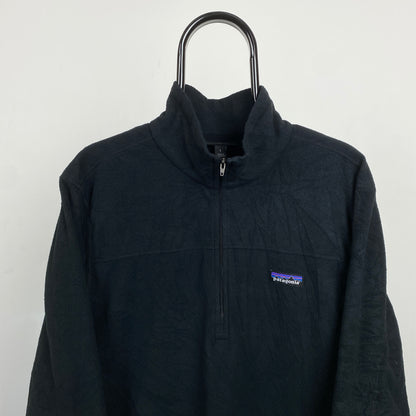 Retro Patagonia Fleece Sweatshirt Black Large