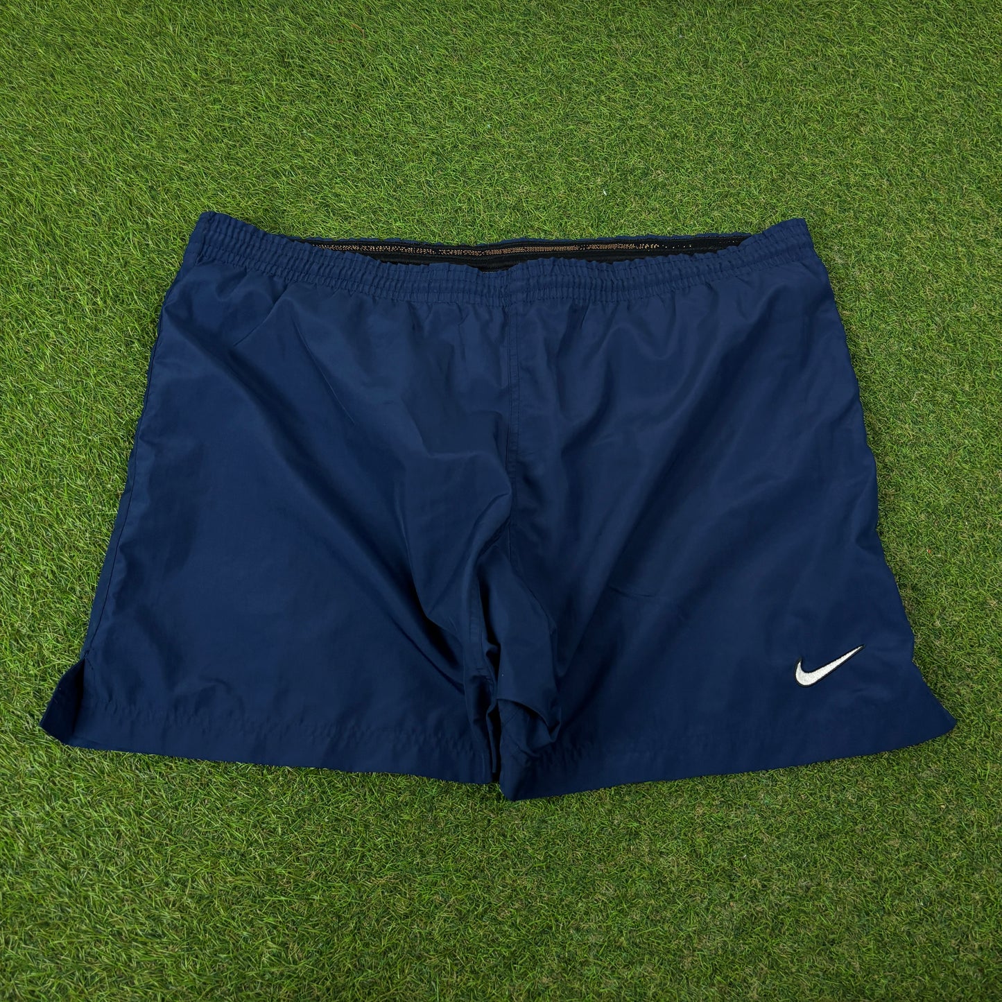 00s Nike Football Shorts Blue Large