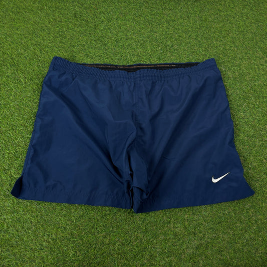 00s Nike Football Shorts Blue Large
