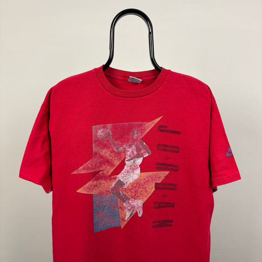 90s Nike Jordan T-Shirt Red Medium