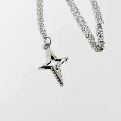 Shooting Star Charm Necklace Stainless Steel
