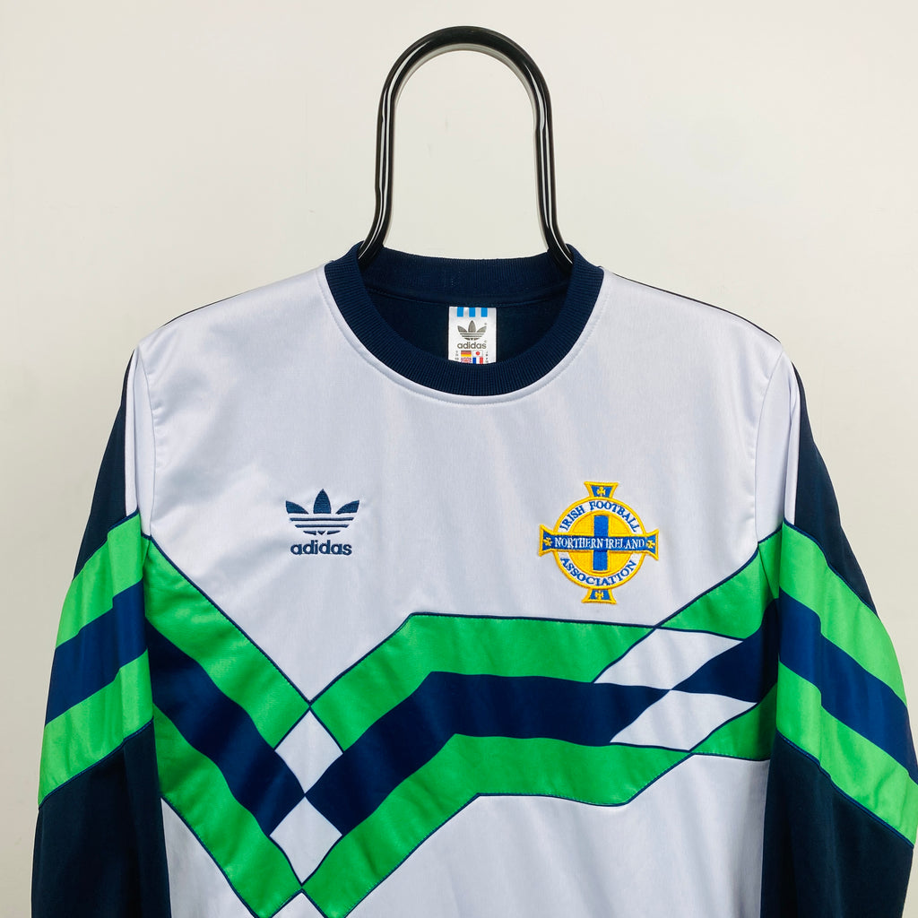 90s Adidas Northern Ireland Sweatshirt White Small