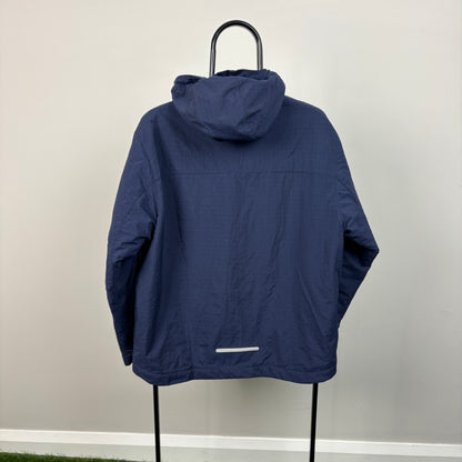 00s Nike Fleece Puffer Jacket Blue Small