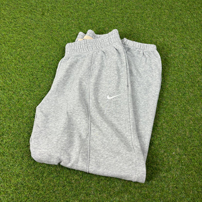 00s Nike Wide Leg Cotton Joggers Grey Large