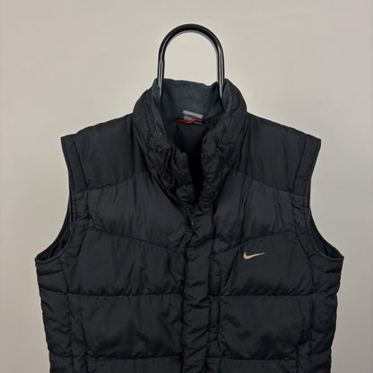 00s Nike Puffer Gilet Jacket Black Medium