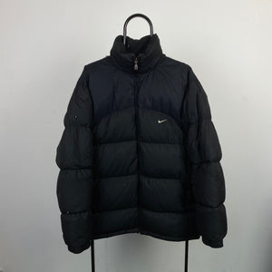 00s Nike Quilted Puffer Jacket Black Large