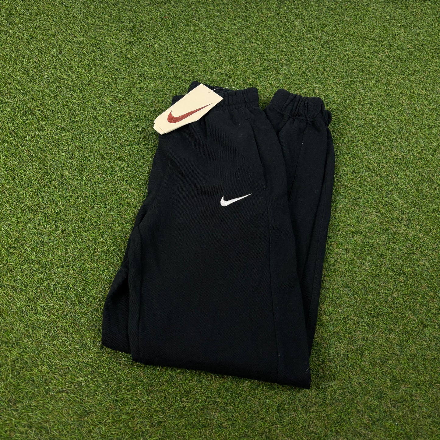 90s Nike Wide Leg Cotton Joggers Black Womens XS