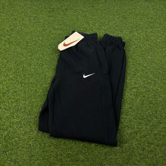 90s Nike Wide Leg Cotton Joggers Black Womens XS