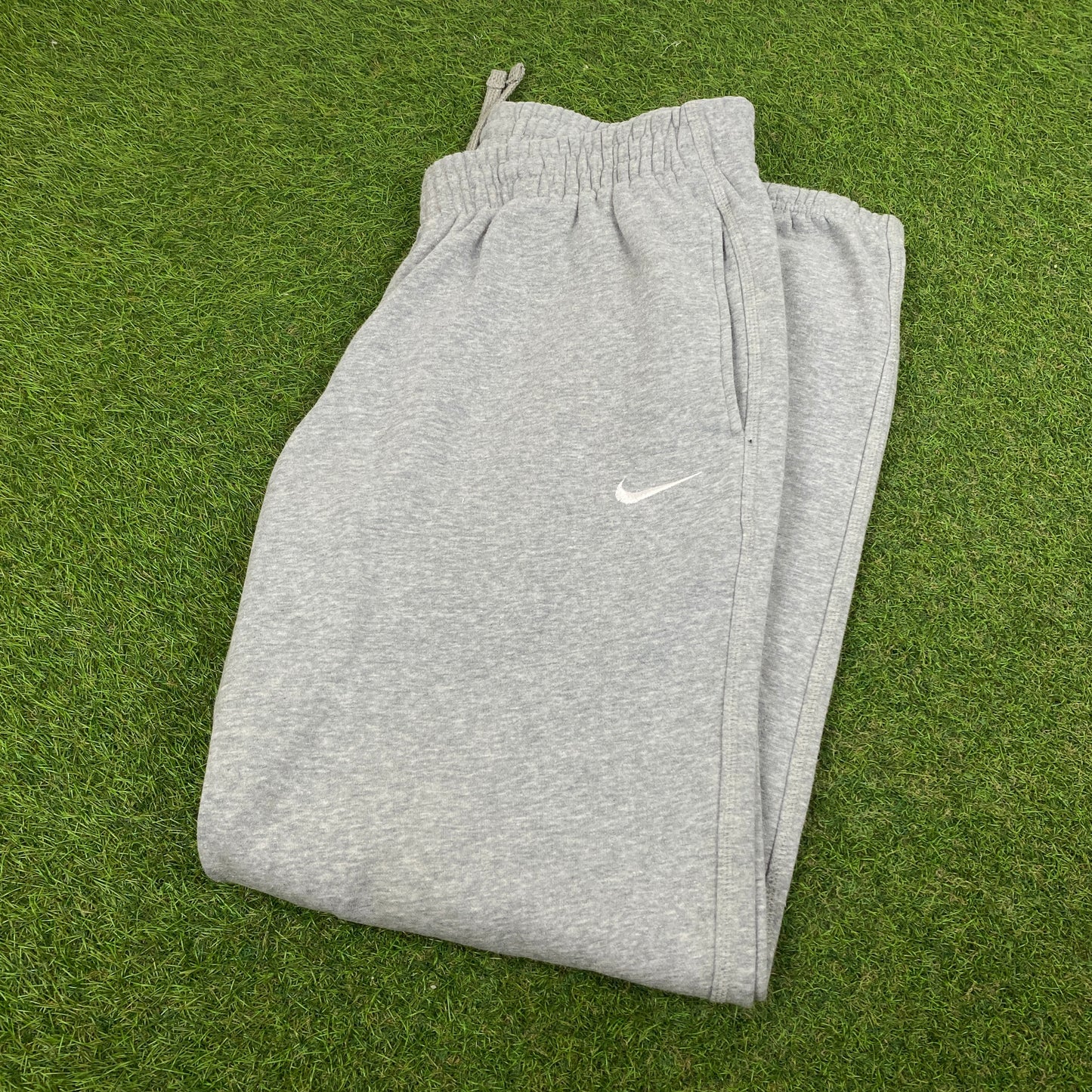 00s Nike Wide Leg Cotton Joggers Grey Medium