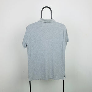 Retro Polo Ralph Lauren Polo Shirt T-Shirt Grey Medium