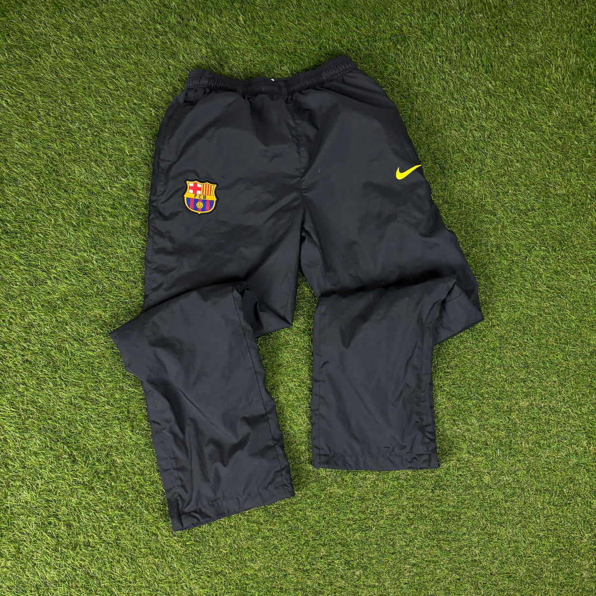 00s Nike Barcelona Windbreaker Jacket + Joggers Tracksuit Set Grey XS