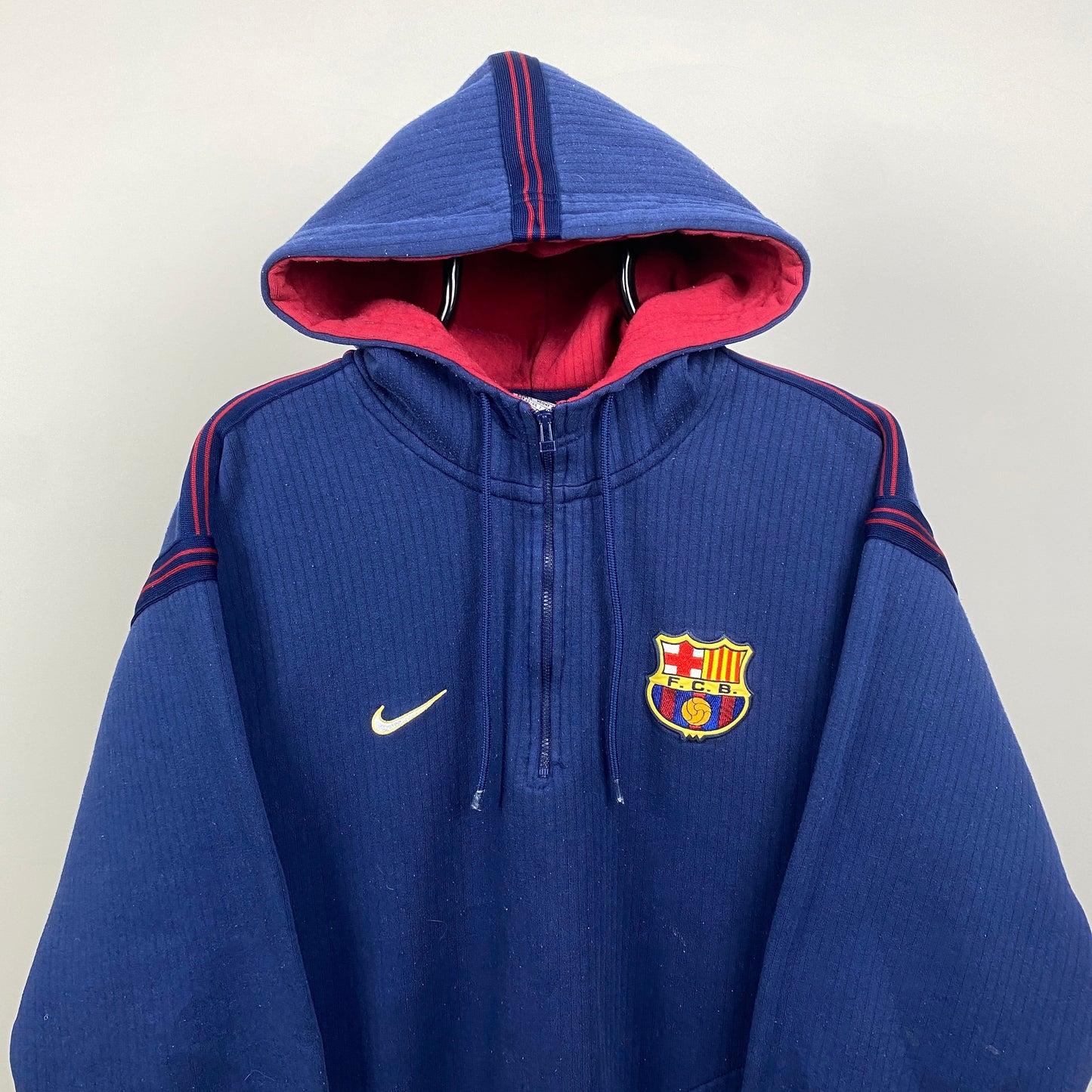 90s Nike Barcelona Hoodie Blue Large