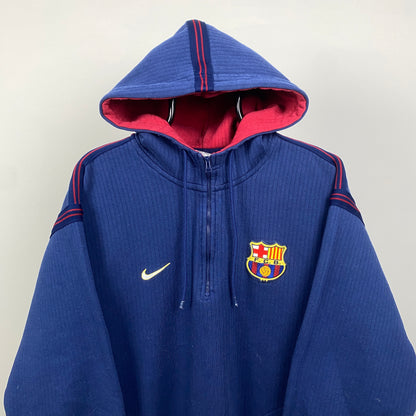 90s Nike Barcelona Hoodie Blue Large
