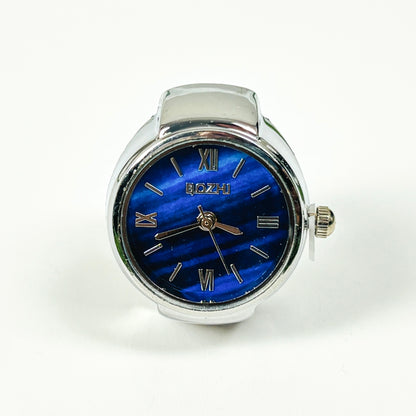 Vintage Watch Ring Sapphire Blue