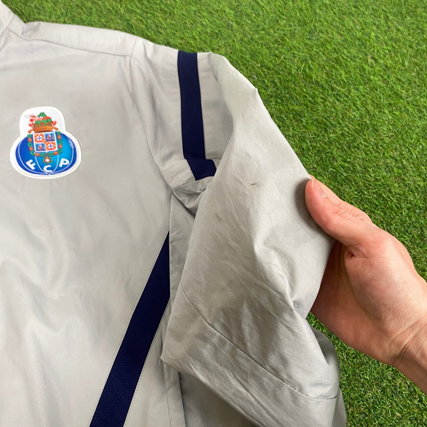 00s Nike FC Porto Windbreaker Jacket + Joggers Set Grey Medium