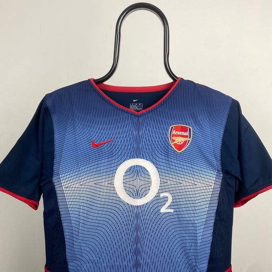 00s Nike Arsenal Football Shirt T-Shirt Blue XS