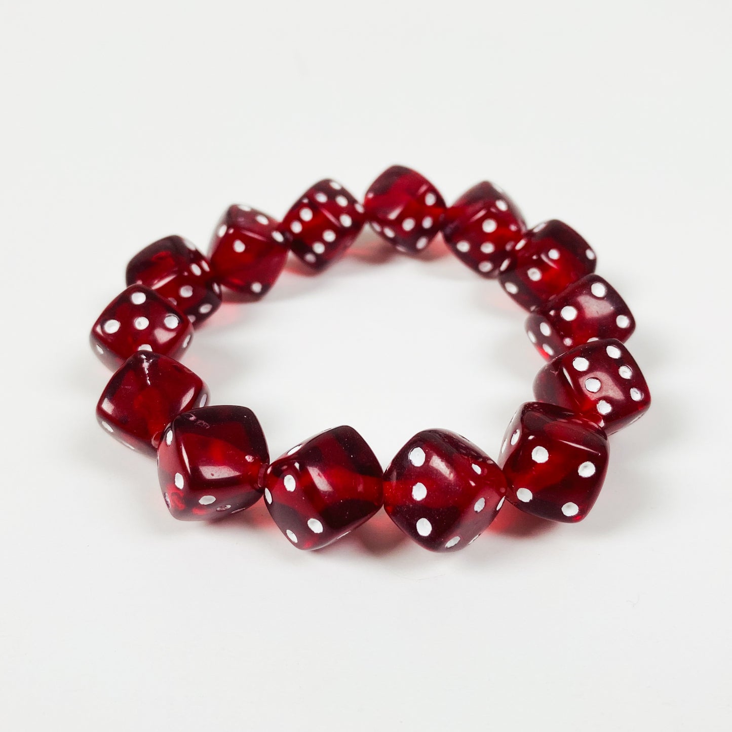 Retro Dice Bracelet Necklace Chain Red