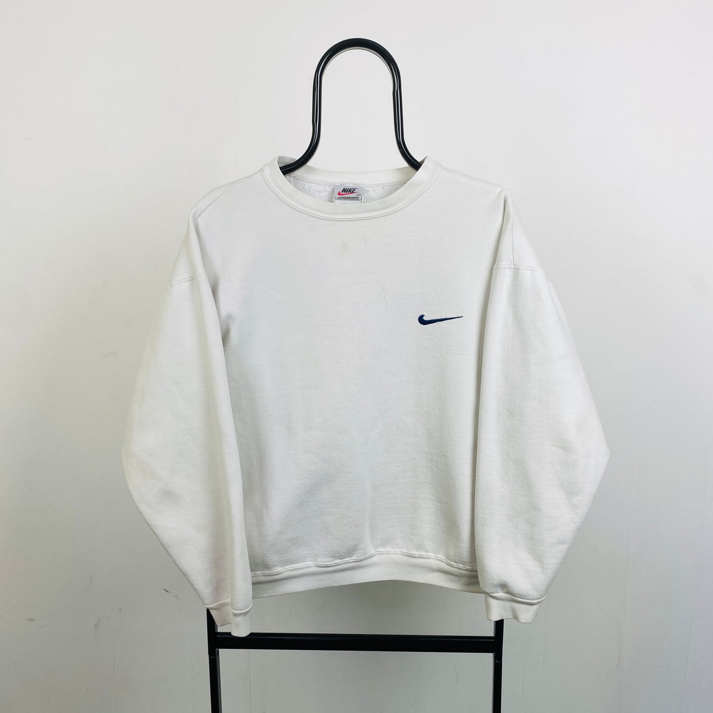 90s Nike Sweatshirt White Medium
