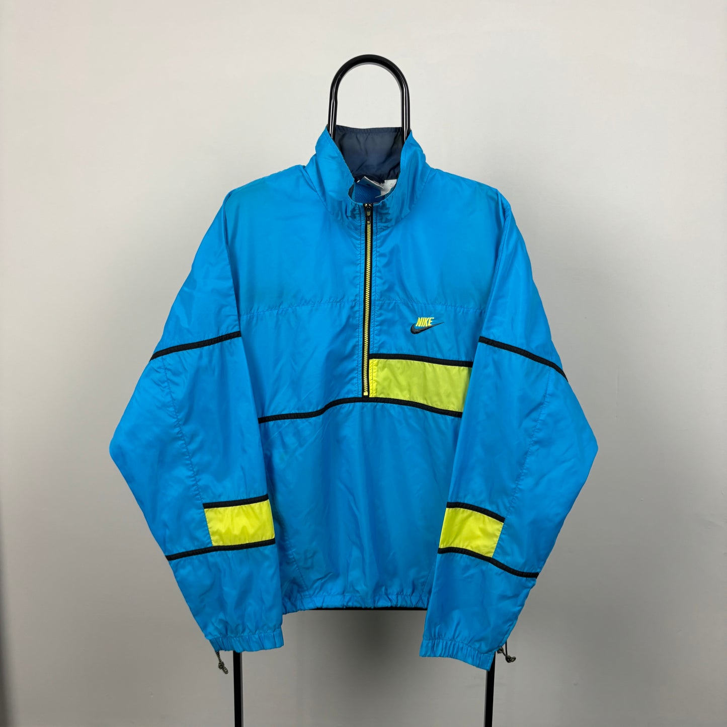 90s Nike Shell Windbreaker Jacket Blue Large