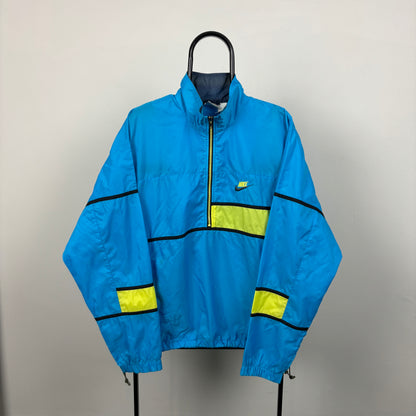 90s Nike Shell Windbreaker Jacket Blue Large