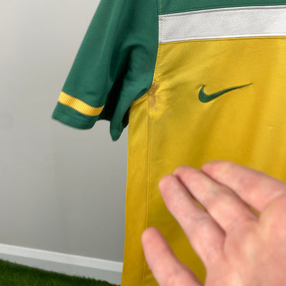 00s Nike Australia Football Shirt T-Shirt Yellow Small
