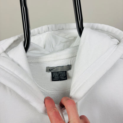 00s Nike Swoosh Hoodie White Medium
