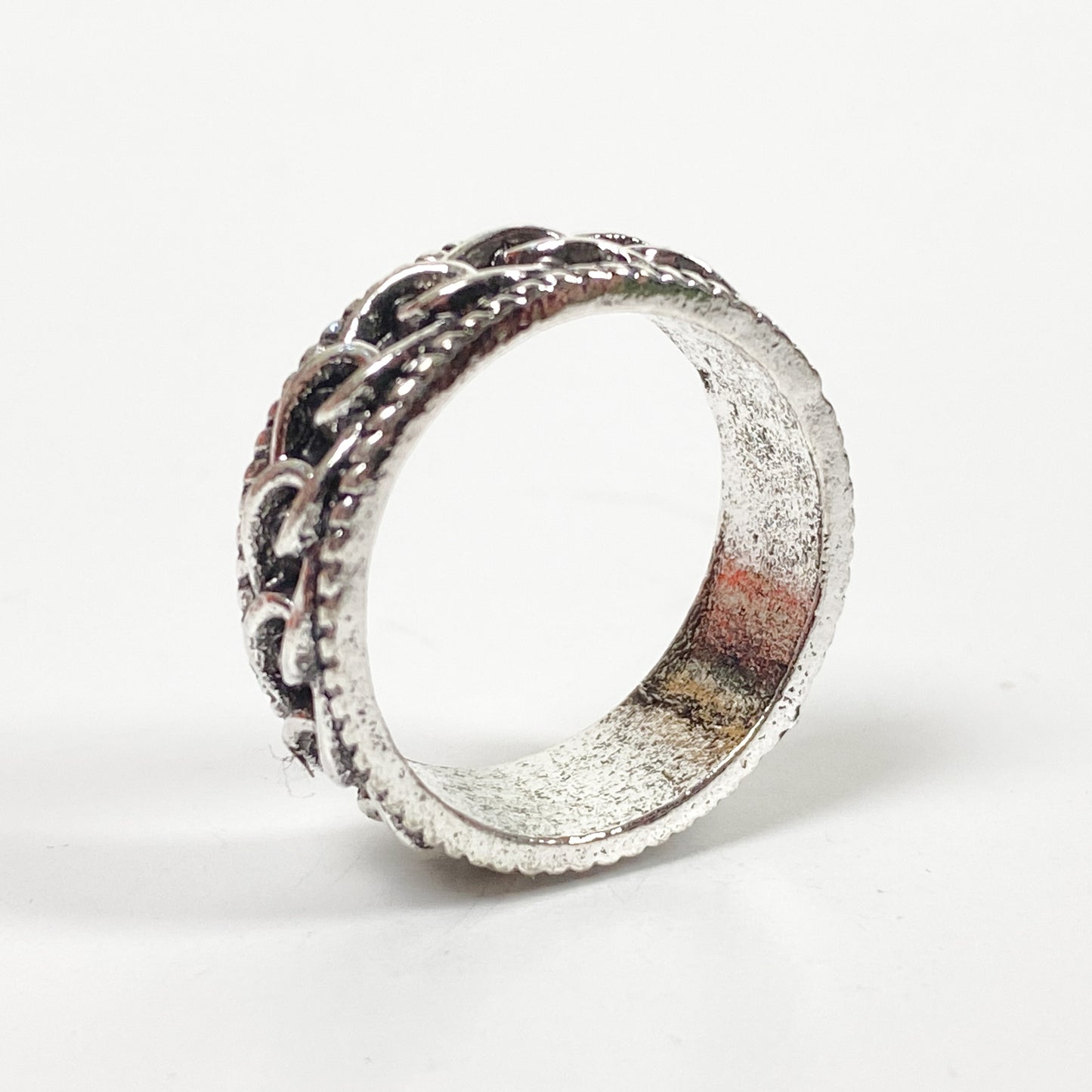 Retro Vintage Chainlink Ring Silver