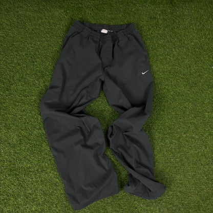 00s Nike Windbreaker Jacket + Joggers Set Grey Small