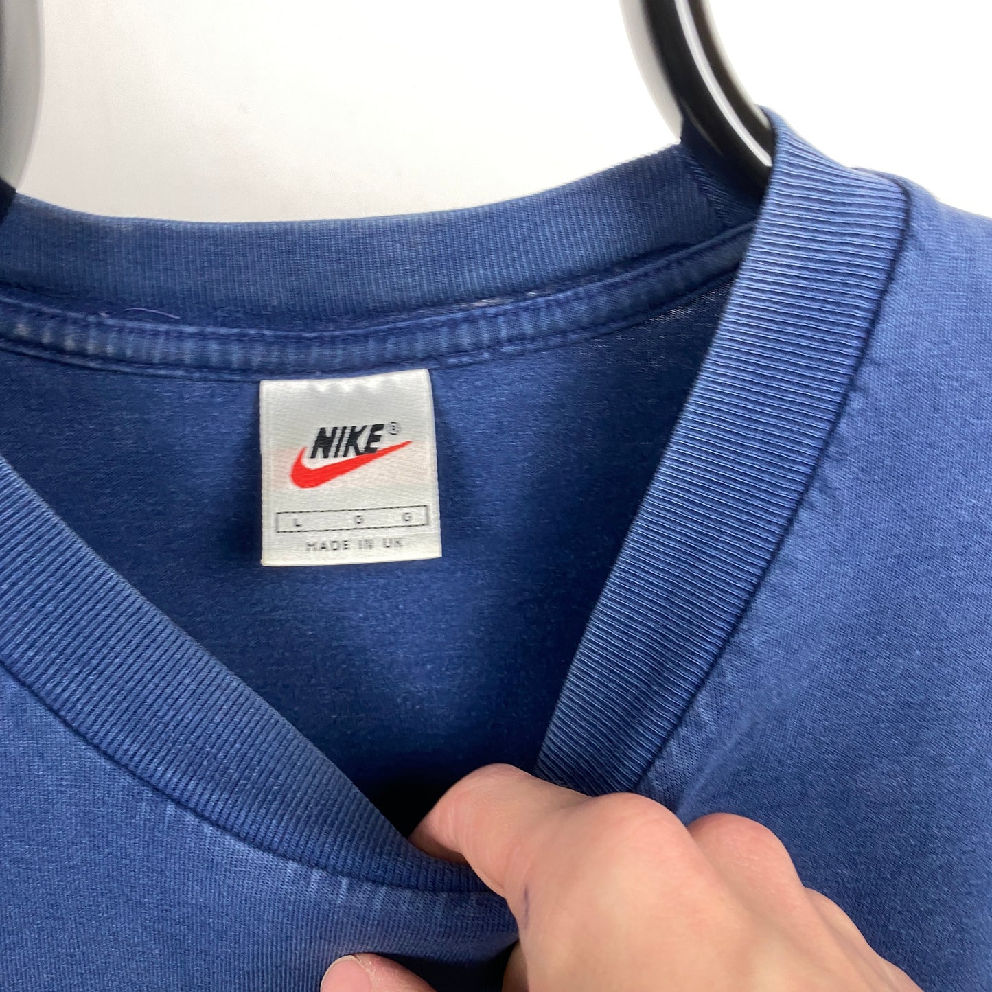 90s Nike Pocket T-Shirt Blue Large