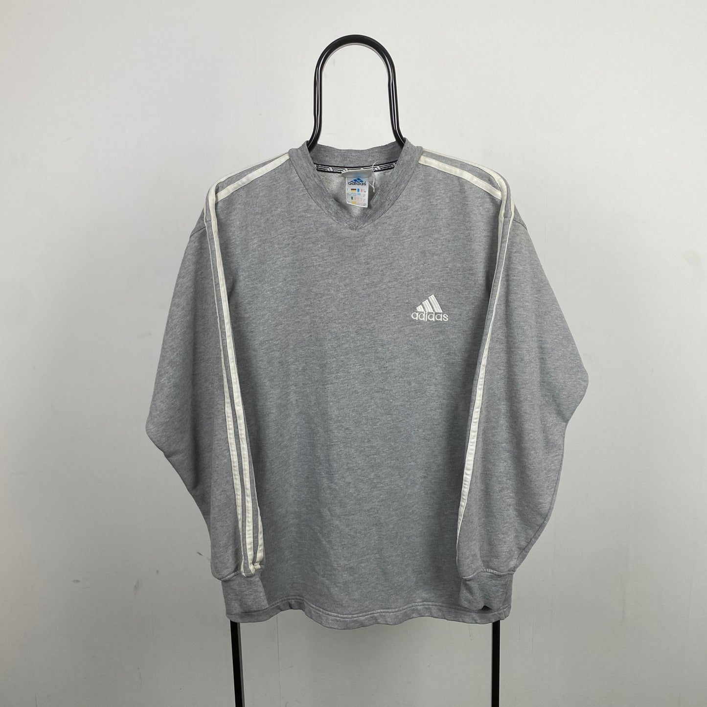 90s Adidas Sweatshirt Grey Small