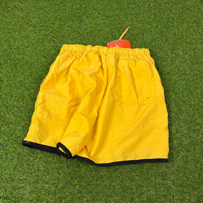 00s Nike Piping Shorts Yellow Small