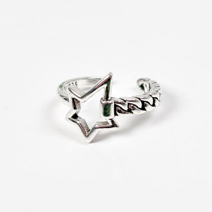 Star Band Ring Adjustable Vintage