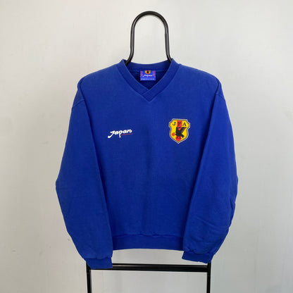 Retro 1996 Japan Football Sweatshirt Blue Medium