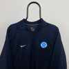 90s Nike Napoli Football Shirt T-Shirt Blue Medium