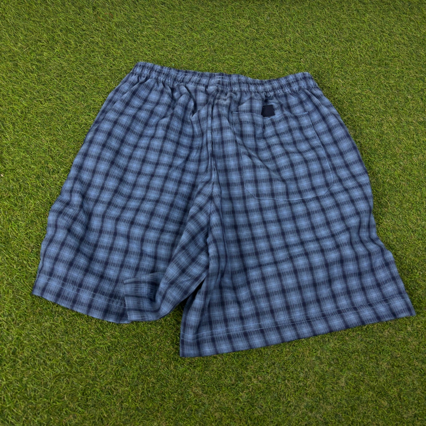 00s Nike Plaid Court Shorts Blue Small
