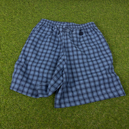 00s Nike Plaid Court Shorts Blue Small