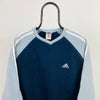 00s Adidas Sweatshirt Blue Large