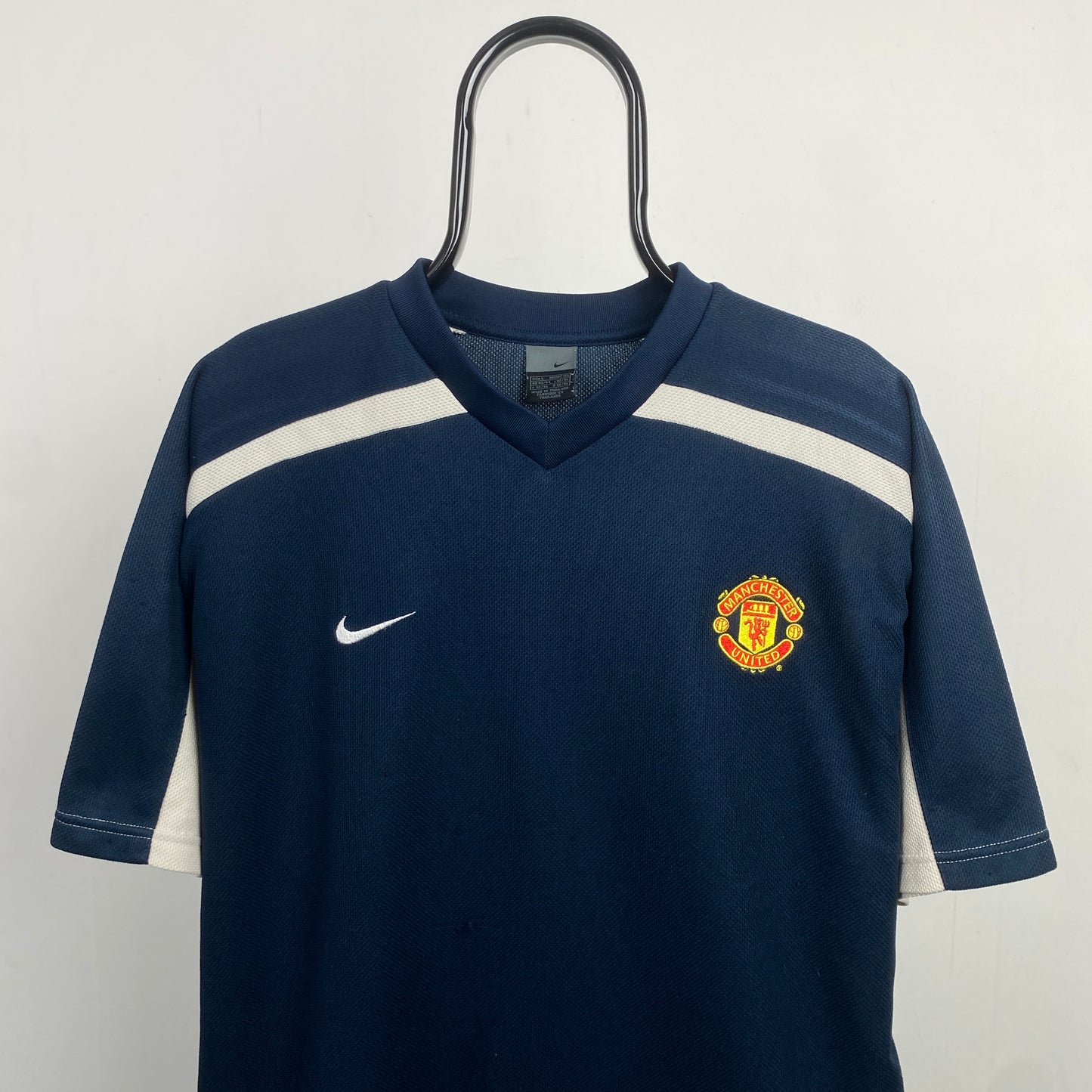 00s Nike Manchester United Football Shirt T-Shirt Blue Large