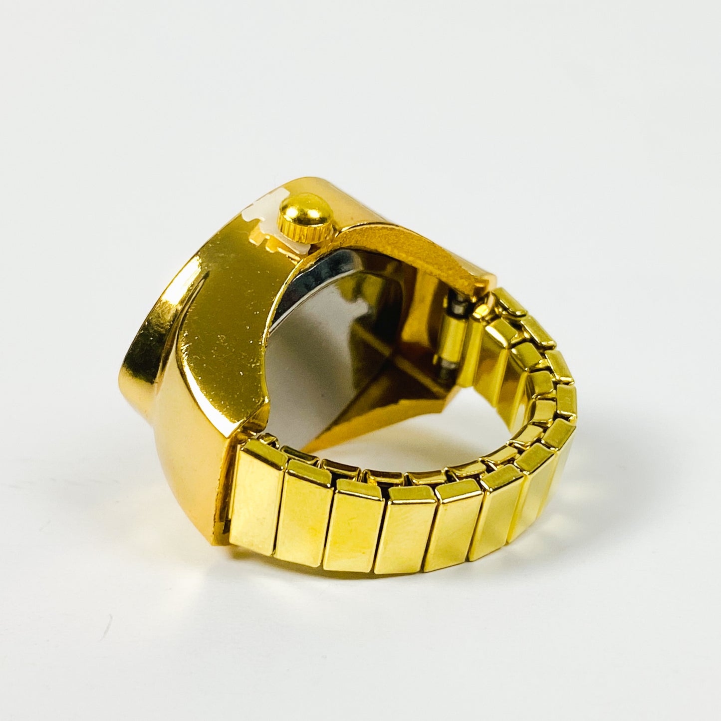 Adjustable Heart Watch Ring Gold