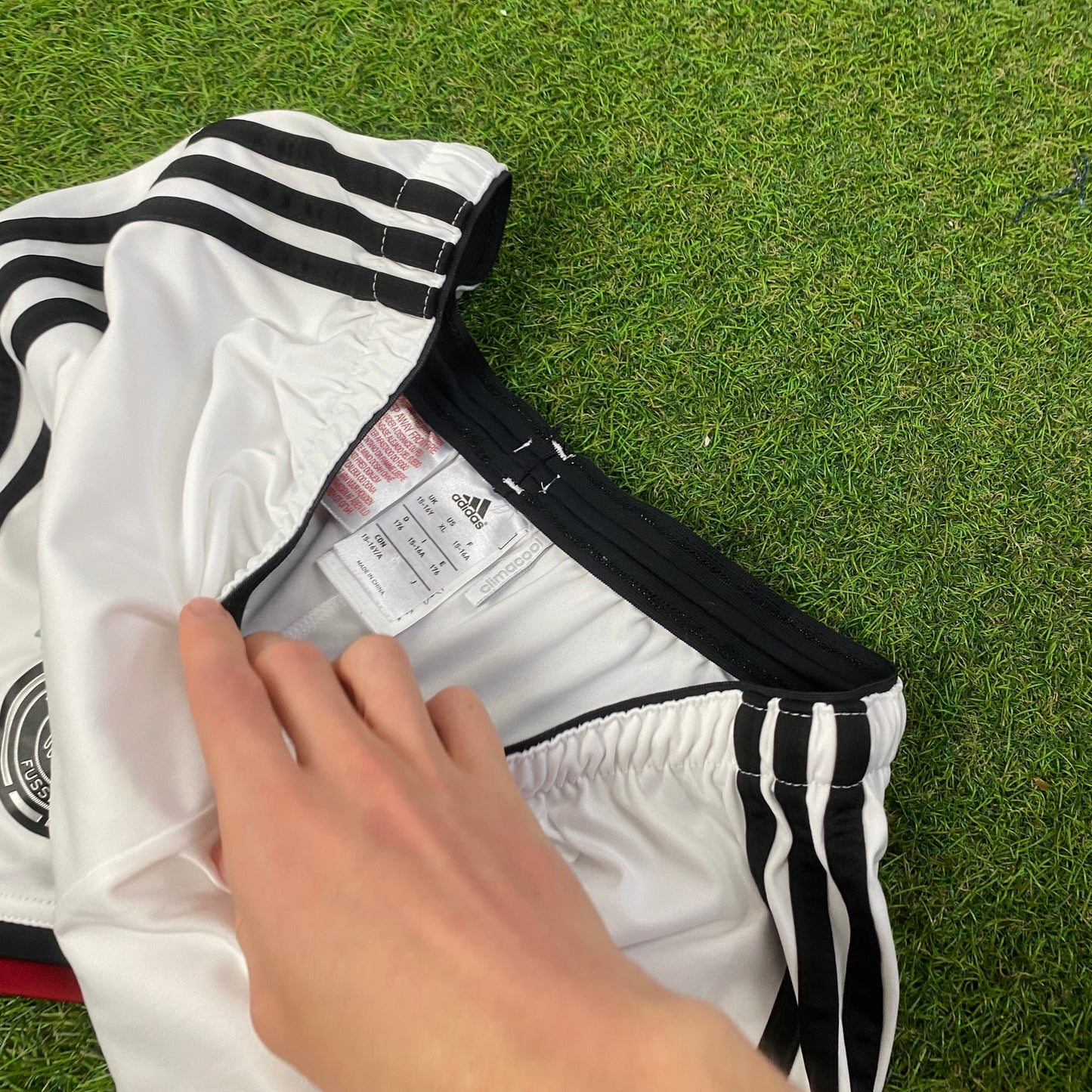 00s Adidas Germany Football Shorts White Small