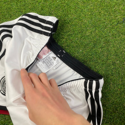 00s Adidas Germany Football Shorts White Small