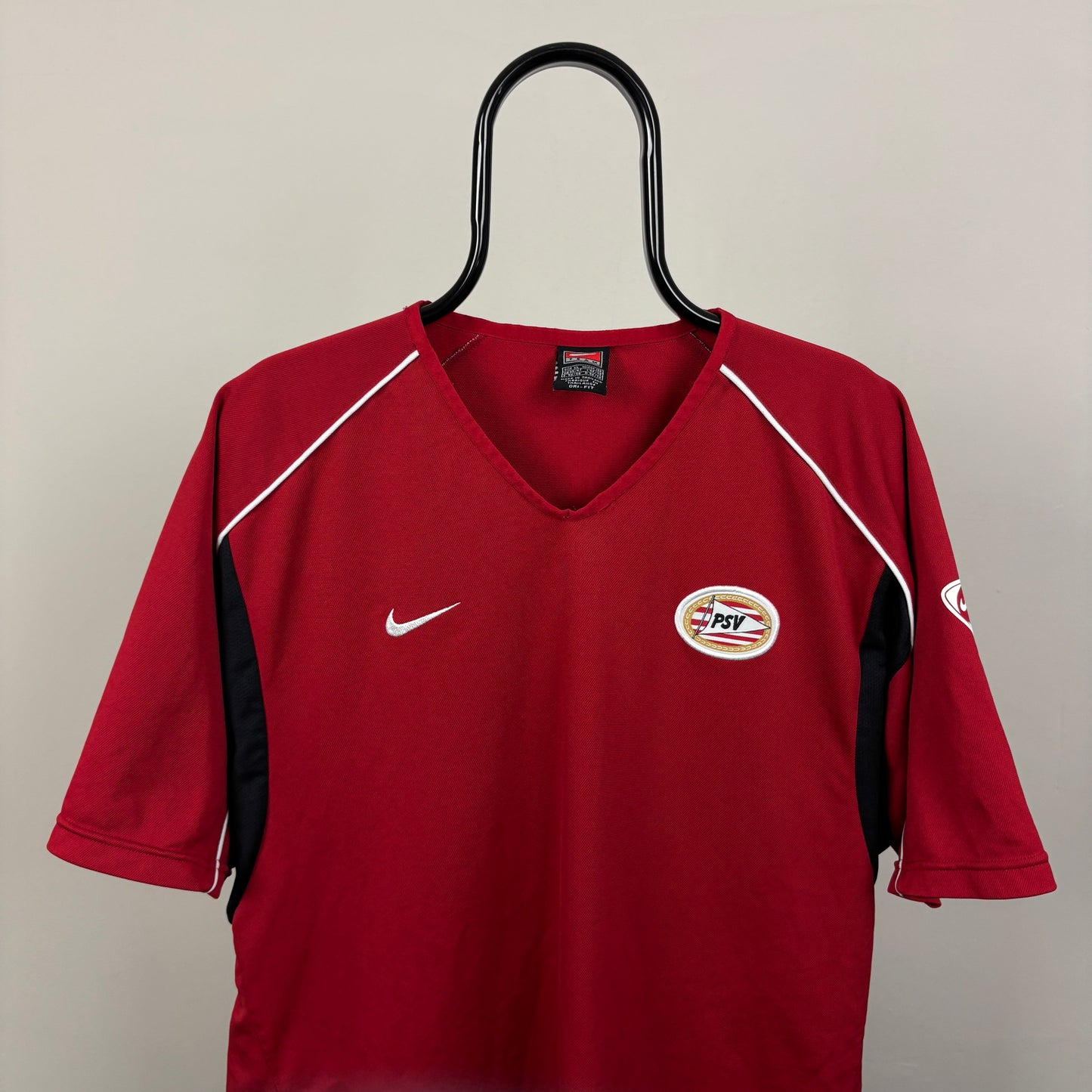 90s Nike PSV Football Shirt T-Shirt Red XL