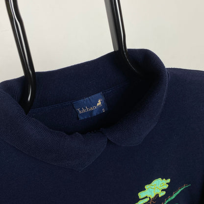 90s Tulchan Sheep Sweatshirt Blue Small