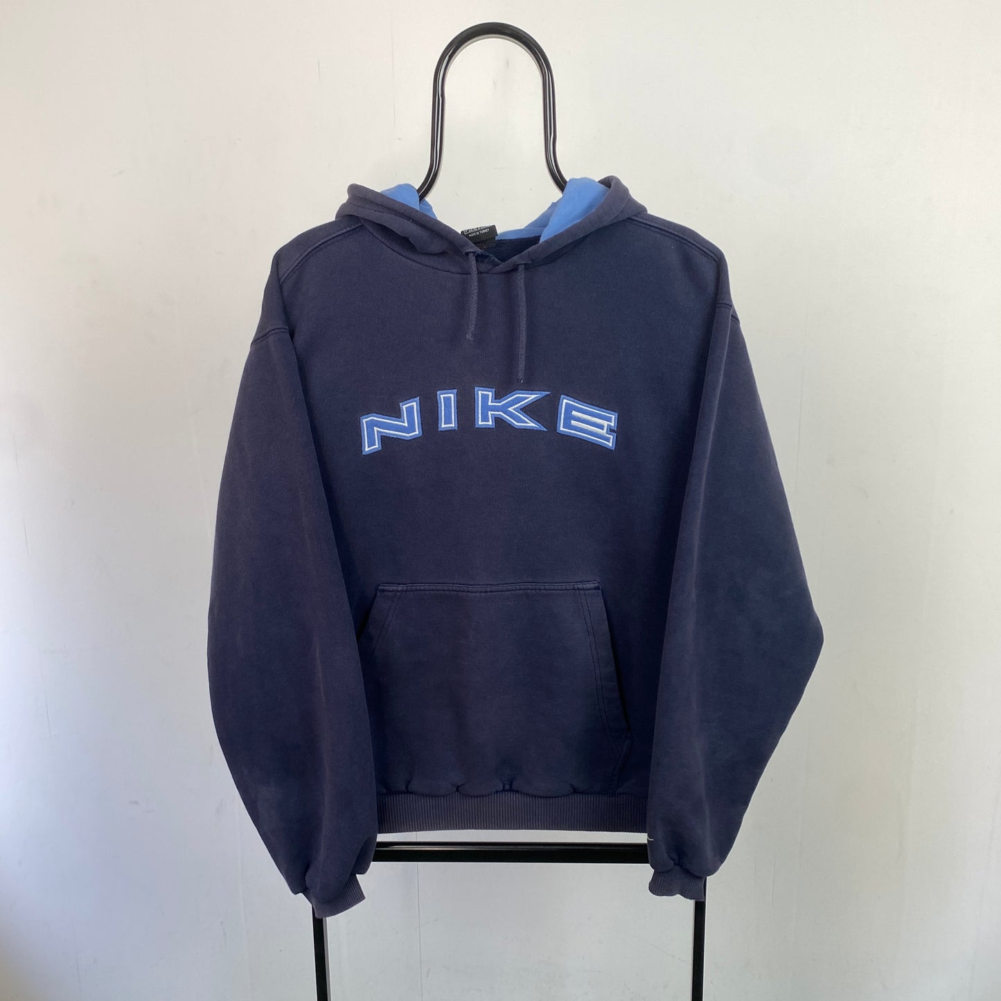 90s Nike Hoodie Blue Small