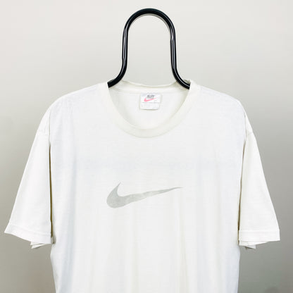 90s Nike Swoosh T-Shirt White Large