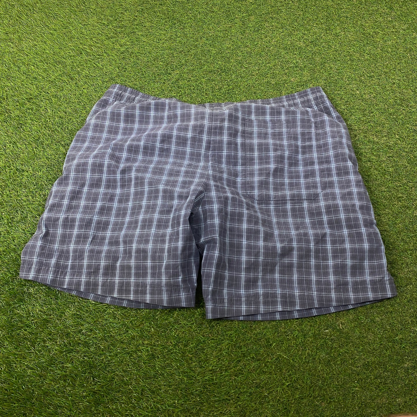 00s Nike Court Plaid Tennis Shorts Blue Medium