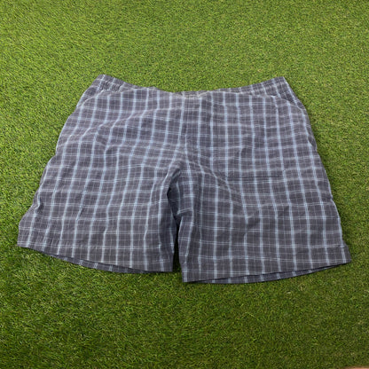 00s Nike Court Plaid Tennis Shorts Blue Medium