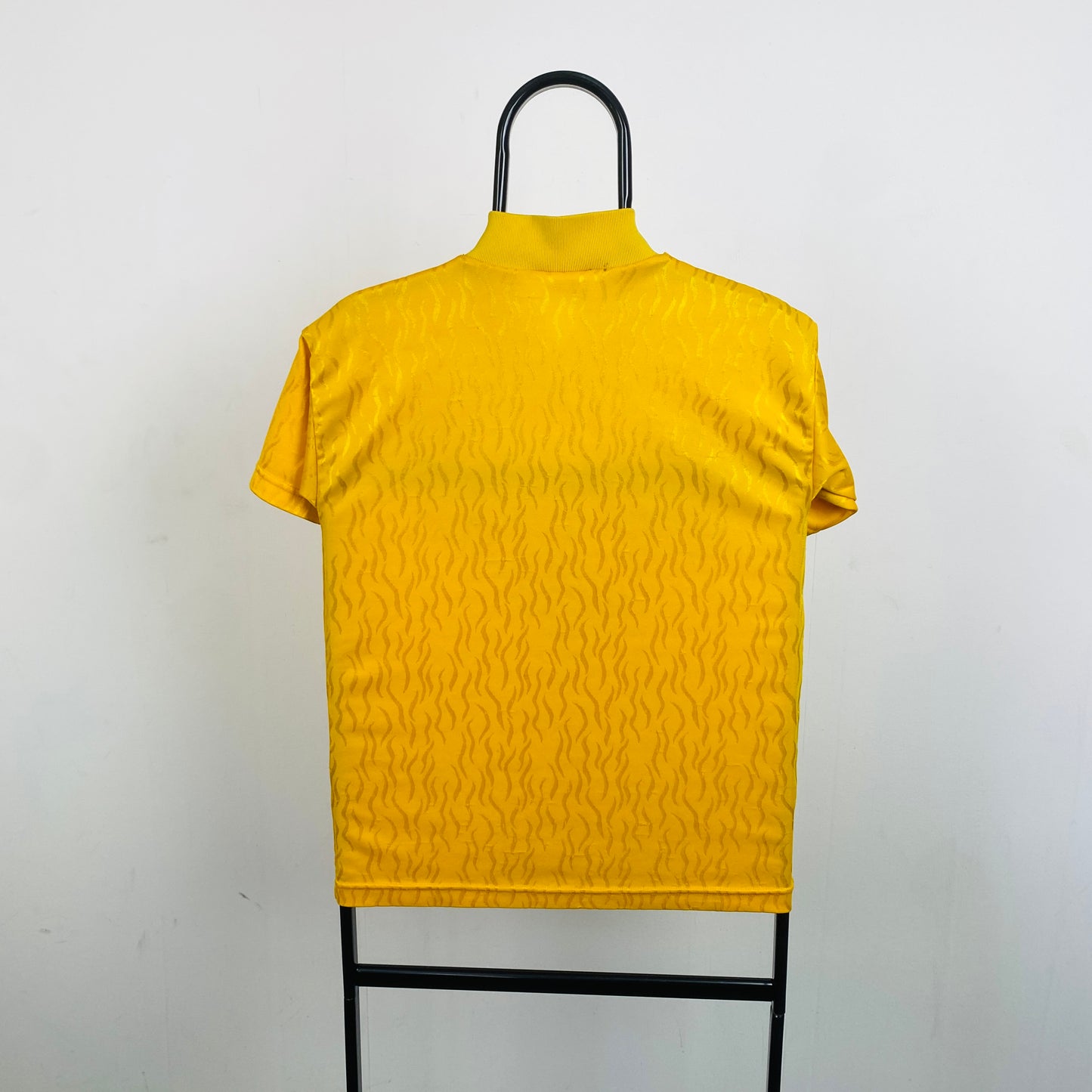 Retro Leicester City Football Shirt T-Shirt Yellow XS