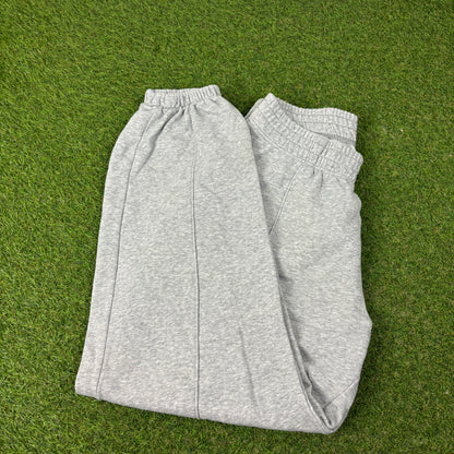 00s Nike Wide Leg Cotton Joggers Grey Large
